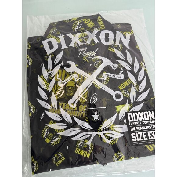 Dixxon Halloween Frankenstein Men Shirt Short Sleeve Button Up Lightweight XL - Picture 3 of 8
